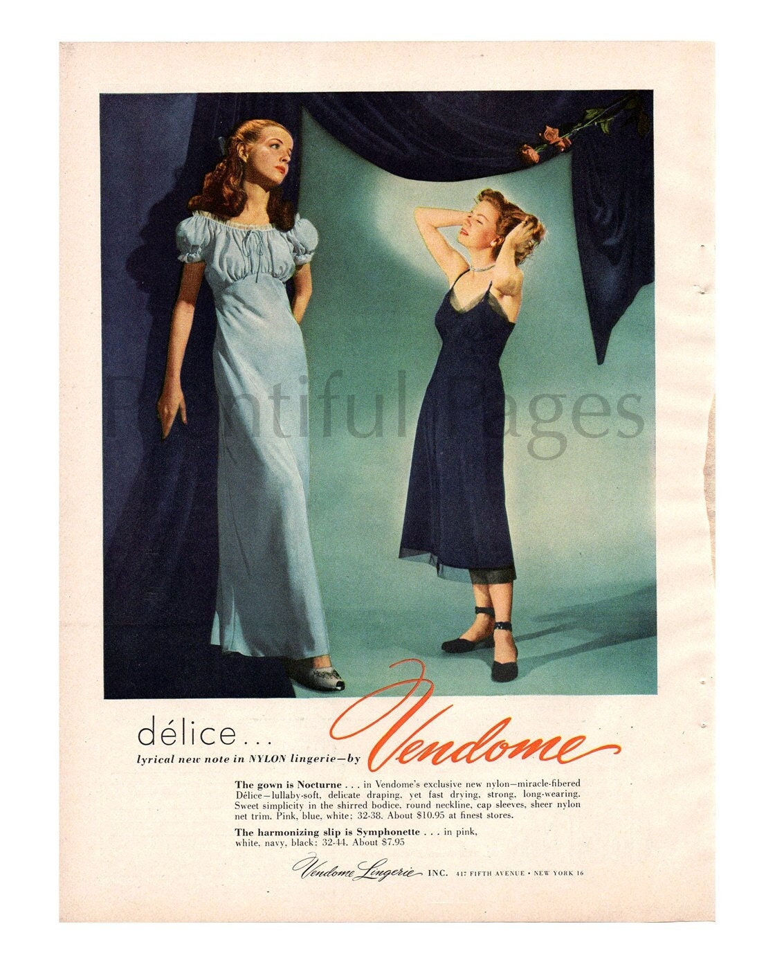 1956 Playtex Living Bra Vintage Ad, 1950's Fashion, Advertising