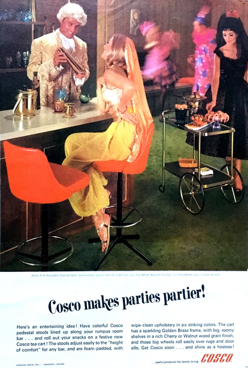 1960's Cosco Vintage Ad, Advertisement, Stools, Advertising Art, Print ...