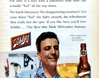1955 Schlitz Beer Ad, 