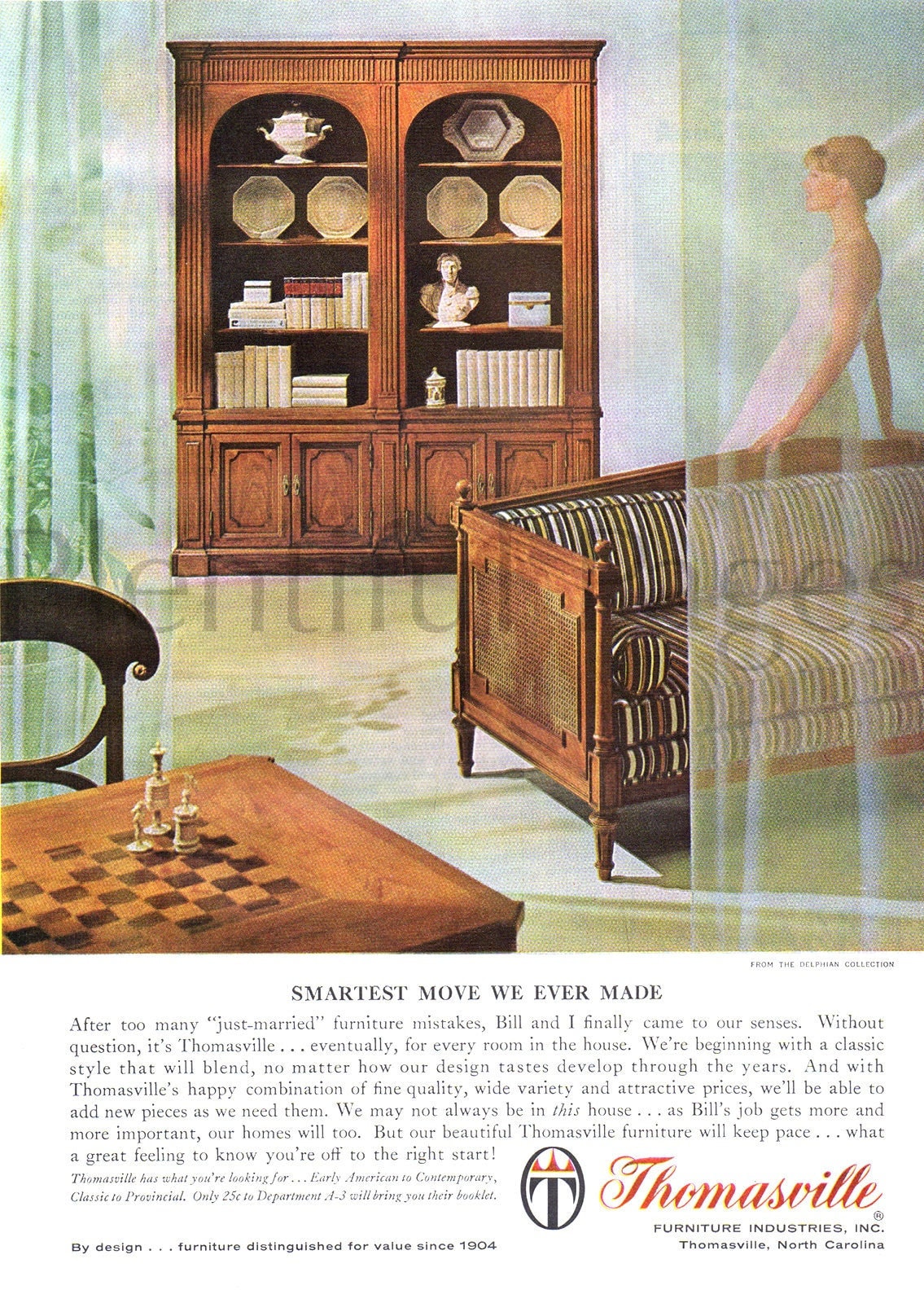 Thomasville Furniture Vintage Ad, 1960s Magazine Print - Etsy Hong