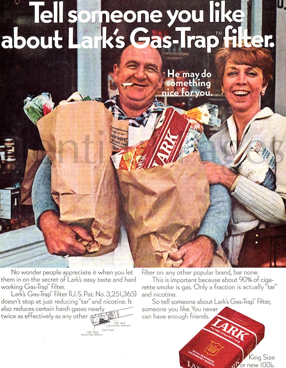 1969 Lark Cigarettes Ad, Saturday Evening Post, Vintage Advertising Art