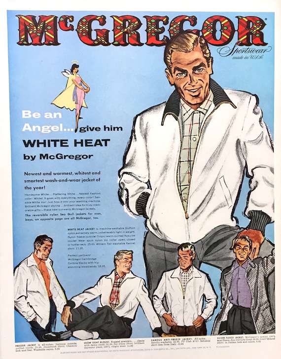 1950's Mcgregor Sportswear Vintage Ad, Advertising Art, Magazine