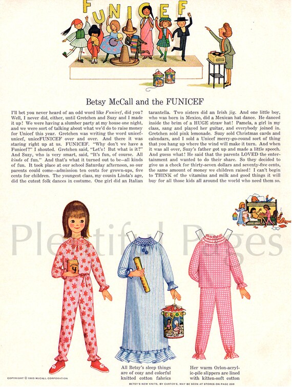 betsy mccall paper dolls 1960s