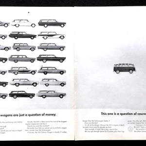 1963 Volkswagen Station Wagon Vintage Ad, Advertising Art, Magazine Ad, VW Bus, Print Ad, Advertisement, Great to Frame.