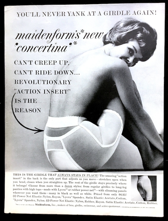 Lot of 2 Vintage 1964 Maidenform BraS Print Ad Ephemera Art Decor