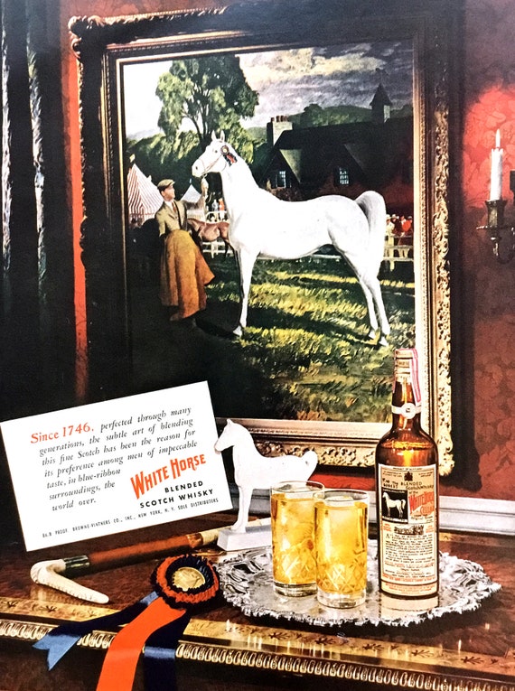 Пару постеров старой рекламы алкоголя. Скотч White Horse Пару постеров старой рекламы алкоголя. Скотч White Horse История,Алкоголь,Крепкие напитки,Реклама