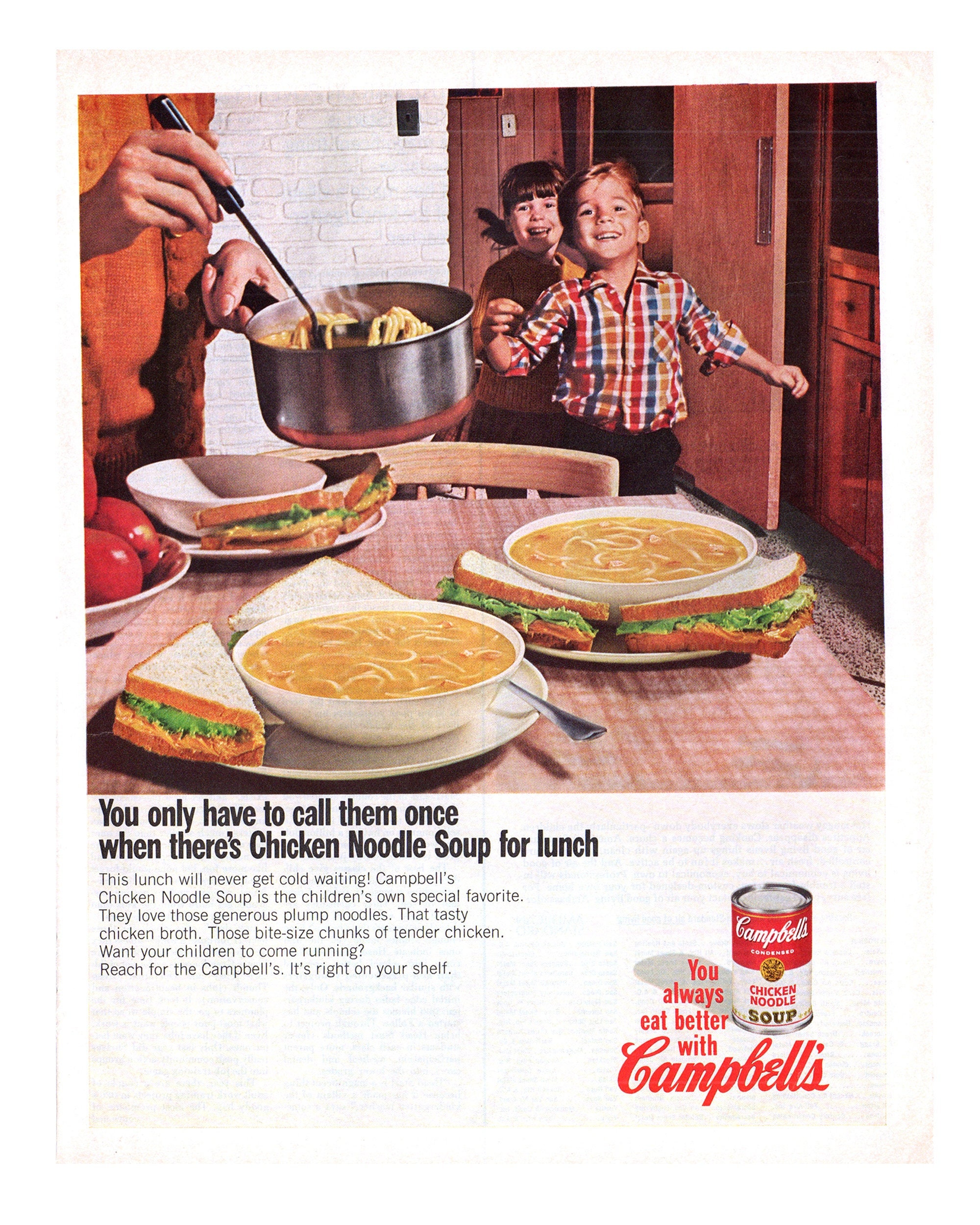 Campbell's エナメル広告看板 lot of 6 Vintage Campbell's soup newspaper/magazine advertisements