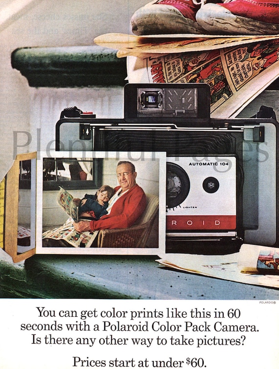 1966 Polaroid Camera Vintage Ad, 1960's Camera, Retro Photography