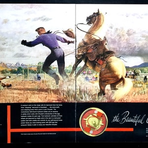 1948 Chrysler Vintage Ad, Advertising Art, Magazine Ad, Print Ad, Ranch, Advertisement, Print Ad, Great to Frame.