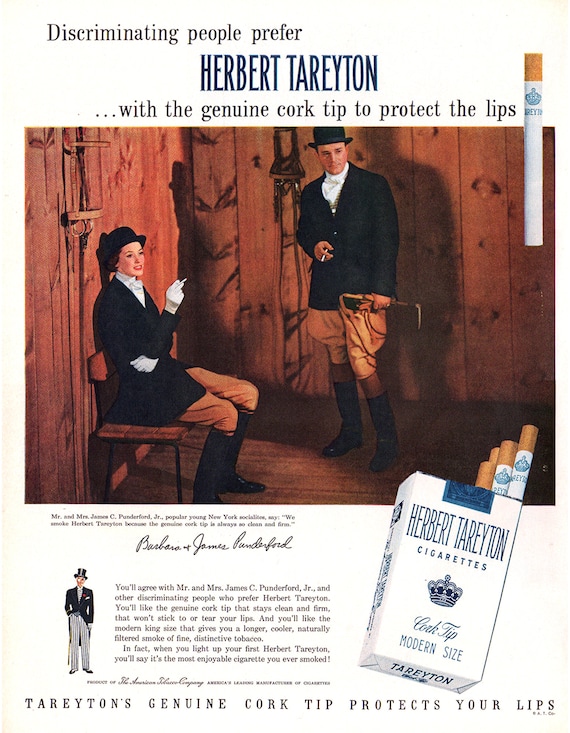 tareyton cigarettes for sale 1925 Ad Vintage Herbert Package Tobacco Smoking YVF1 Tareyton Cigarettes (Brand) | hobbyDB