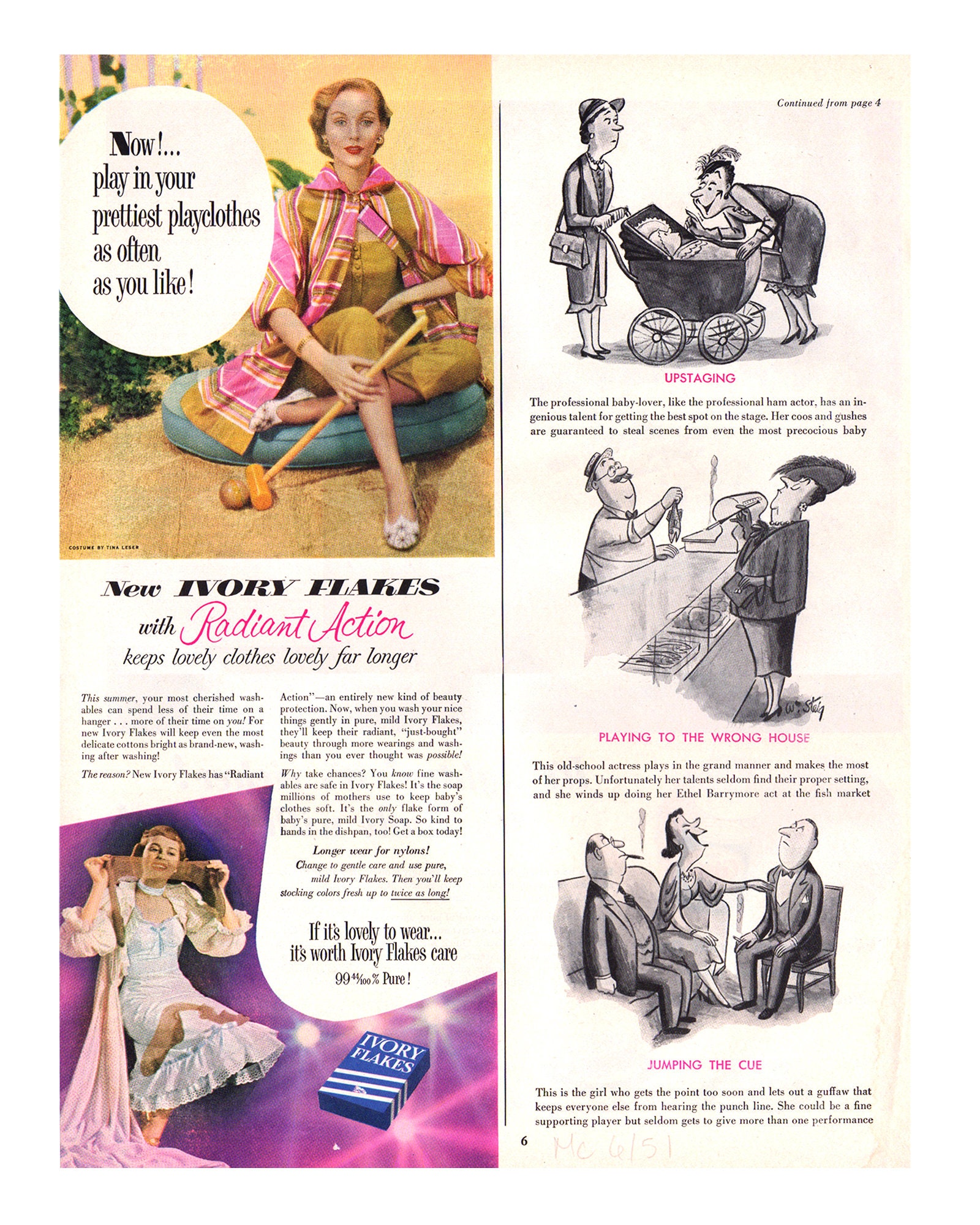 1951 Ivory Flakes Laundry Soap Ad, 1950s Fashion Print - Etsy