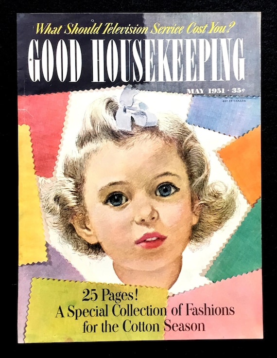 1951 Good Housekeeping Vintage Magazine Cover Advertising Etsy