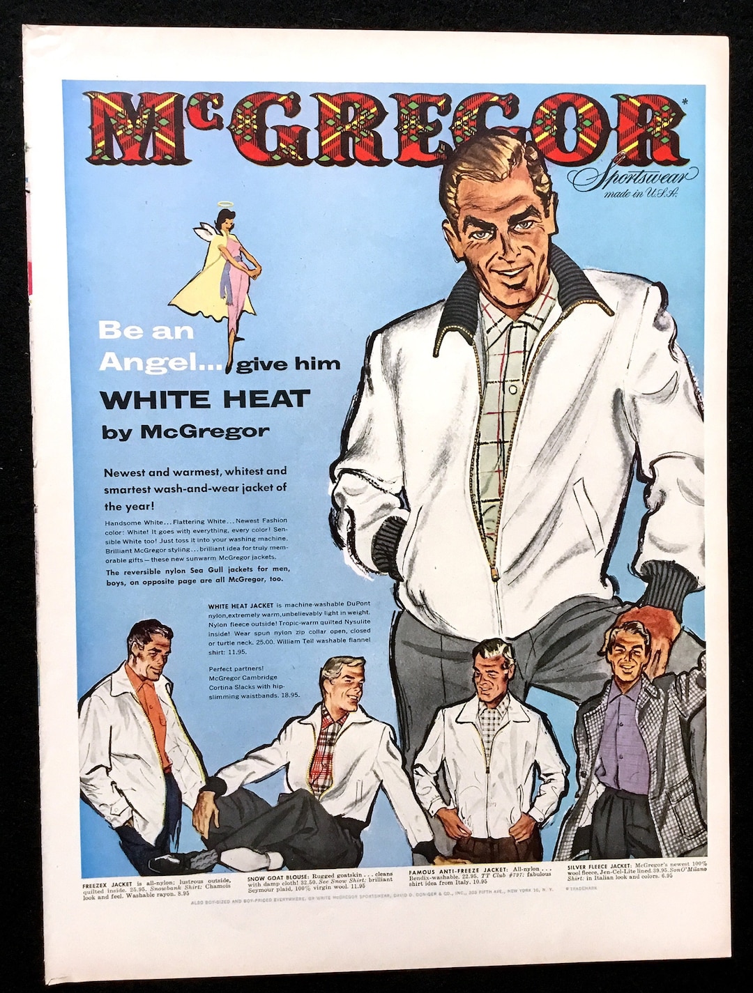 1950's Mcgregor Sportswear Ad, Vintage Men's Fashion Print - Etsy