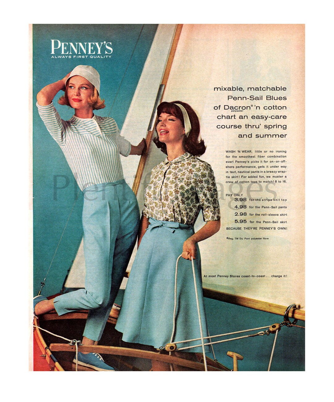 1963 Penney's Spring Outfits Vintage Ad, 1960's Fashion, Retro Ad, Retro  Fashion, Polyester, Ladies Fashion, Nautical Theme. -  Canada