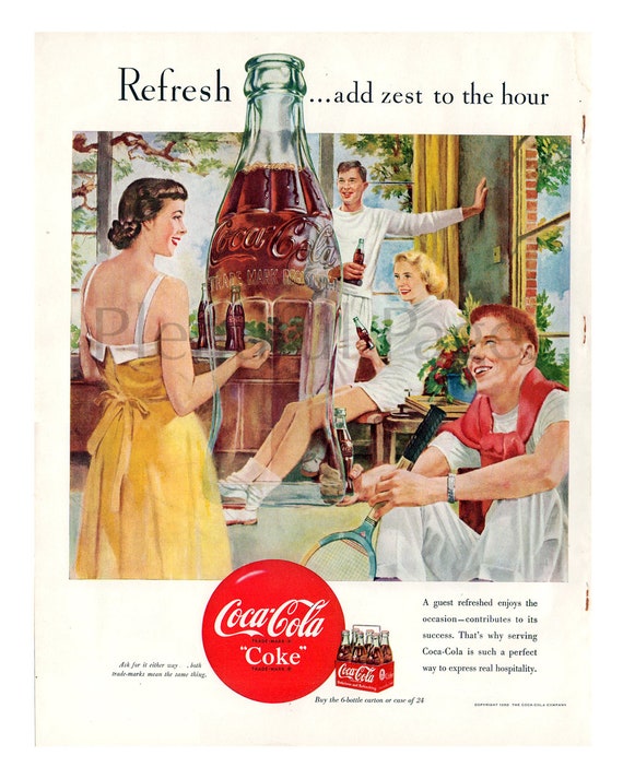 Onwijs 1950 Coca Cola Vintage Ad Advertising Art Magazine Ad Coke | Etsy OY-55