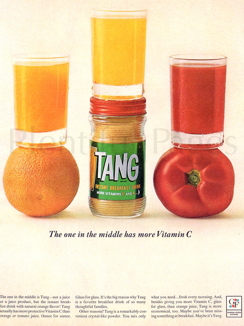 1964 Tang Breakfast Drink Vintage Ad Advertising Art Etsy