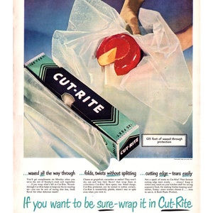 Vintage US 1957 Scott Cut-rite Wax Paper New Old Stock 