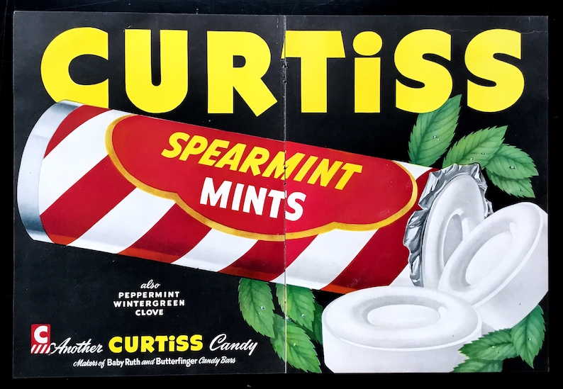 1948 Curtiss Spearmint Mints Vintage Magazine Ad - Etsy