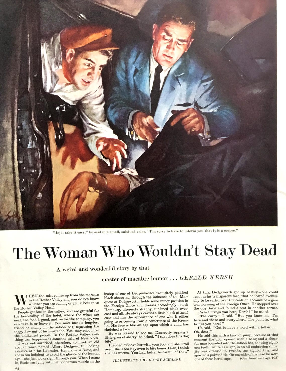 1950s Saturday Evening Post Illustration, Crime Scene Story Art - Etsy