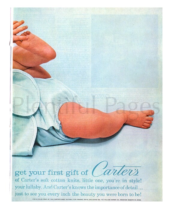 1962 Carter s Vintage Ad Publicidad Arte Ropa de Bebe Revista Ad Anuncio Grande para Enmarcar. Etsy Mexico