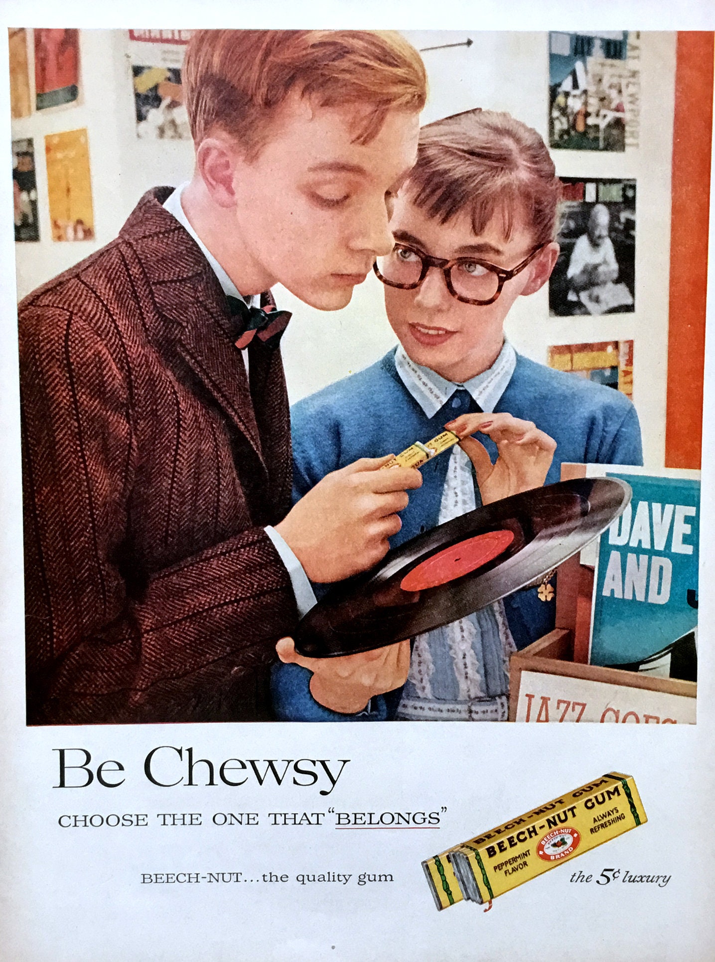 1950s Beech-nut Gum Ad, Vintage Magazine Print (10.5x14) - Etsy