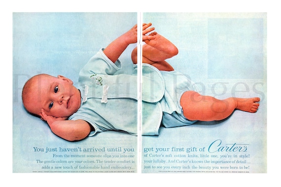 1962 Carter s Vintage Ad Publicidad Arte Ropa de Beb Revista