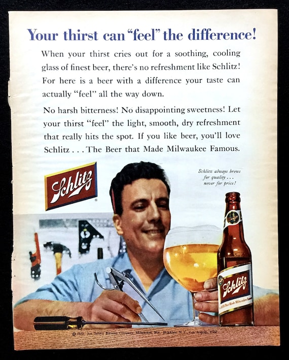 1955 Schlitz Beer Ad, 