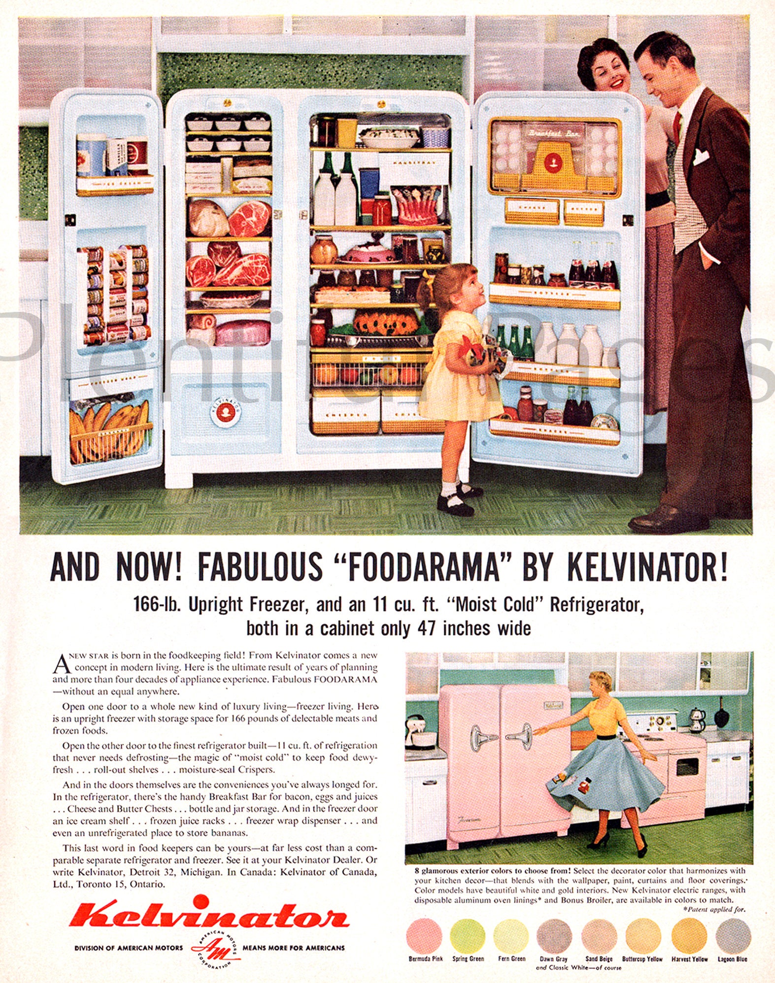 Western Auto 1950s USA fridges freezers housewife available as