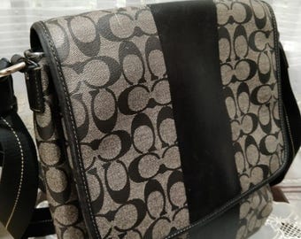 Vintage Coach 5180 Black Leather Briefcase-metropolitan Brief Bag