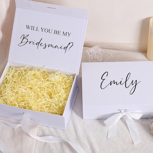 ブライズメイドパーソナライズボックス、プロポーズブライズメイドギフトボックス、私のブライズメイドになってくれますか？、メイドオブオナーカスタマイズ空ギフトボックス、ブライダルシャワーボックス