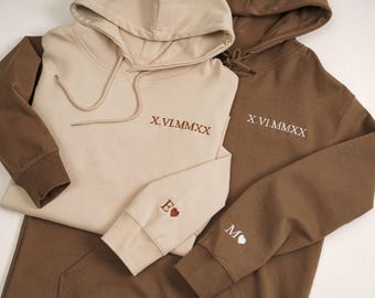 Custom Roman Numeral Sweatshirt,Personalized Roman Numeral Hoodie,Roman Numerals Hoodie,Valentines Gift, Couples Gift,Anniversary Gift
