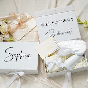 Bridesmaid Personalized Box,Proposal Bridesmaid Gift Box,Will You Be My Bridesmaid,Maid of Honor Customized Empty Gift Box,Bridal Shower Box