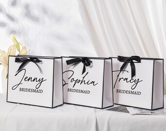 Personalized Name Gift Bags, Bow Tie Gift Bags, Thank You Gift Bag with Name, Birthday Gift Bags, Bridal Party Gift Bag, Mother's Day Gift