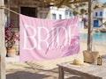 Custom Bride Beach Towel, Personalized Beach Themed Gifts, Bachelorette Beach Party Towel