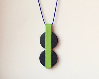 Collar Clo Duo verde/azul