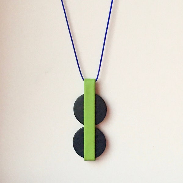 Collar Clo Duo verde/azul