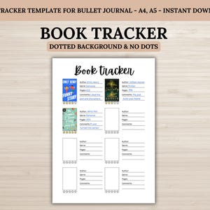 Book Tracker Bullet Journal, Printable Journal Page, Reading log, Reading Tracker, Book Review Tracker, Digital Book Tracker,Reading Journal