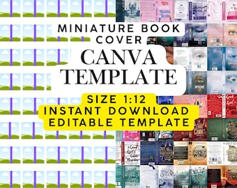 1:12 Miniature Book Cover Template | TBR Jar | Dollhouse Books | Mini Books | Do It Yourself
