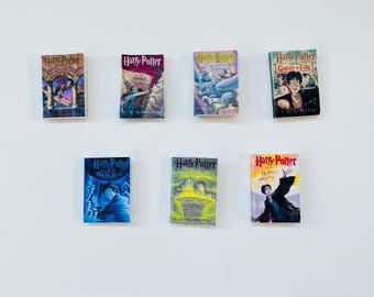 Miniature Books for Dollhouse Bookstore Diorama | HP Covers | 1/6 Scale | Fantasy Library Decor