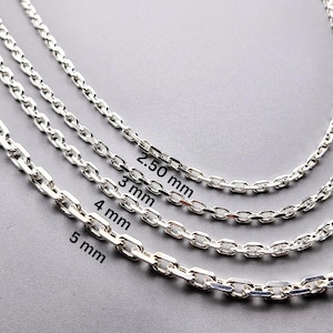 Sterling Silver Anchor Chain Necklace or Bracelet, Handmade Boho Jewelry