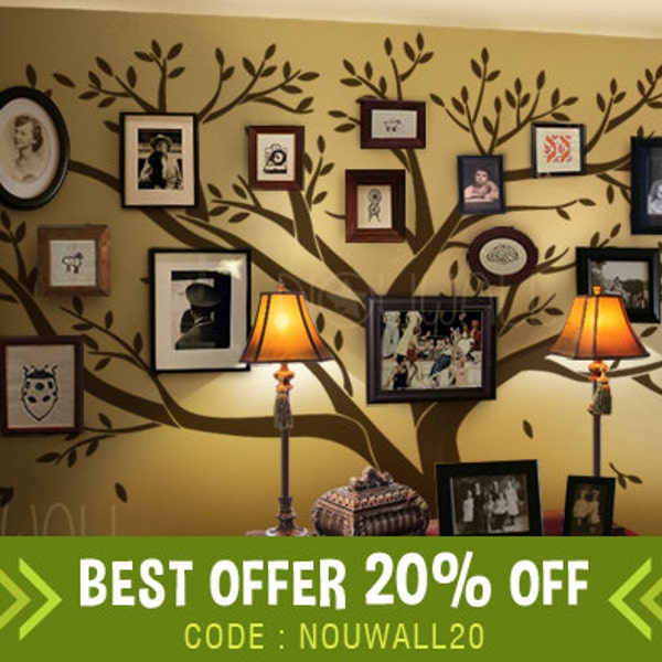 Wall decal Family Tree Wall decal Living Room Wall Decals Photo frame tree Wall Stickers wall graphic