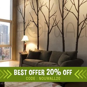 Tree Wall Decal Wall Stickers Winter Tree decal Wall Decals image 1