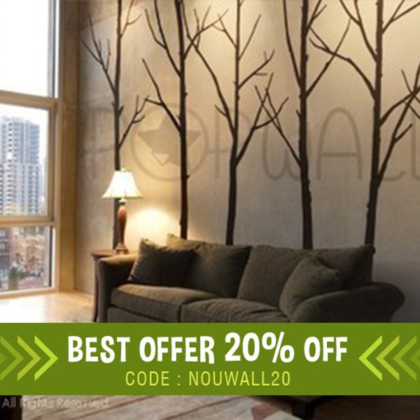 Tree Wall Decal Wall Stickers Winter Tree decal Wall Decals