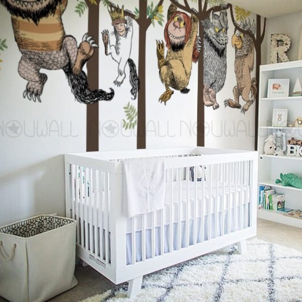 Max and Carol Where the wild things are Tree Wall Sticker Wallpaper Wall Decals & Murals