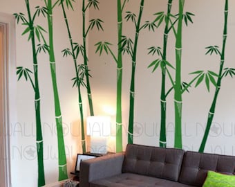 Removable Bamboo Forest wall decal Tree Wall Decals Wall Sticker Living Room Wall Decor Wallpaper Art