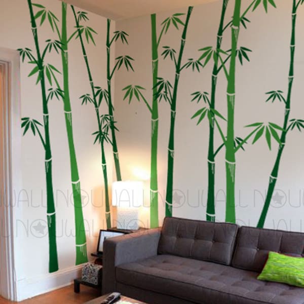 Removable Bamboo Forest wall decal Tree Wall Decals Wall Sticker Living Room Wall Decor Wallpaper Art