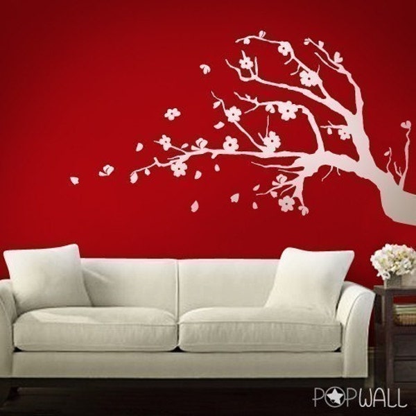 Vinyl Wall Sticker Decal Art - Cherry Blossom Tree Branch -  006