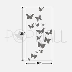 Vinyl Wall Art Sticker Decal Butterflies 024 image 2