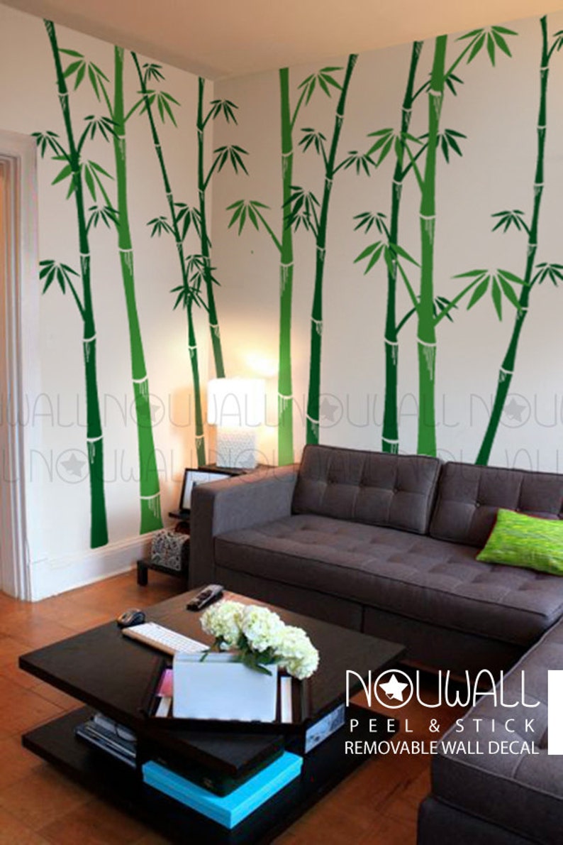 Removable Bamboo Wall Decal Tree Decals Sticker Living Room Decor Wallpaper Art