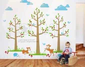 Tree Wall decals Wall stickers Children Decal deer decal